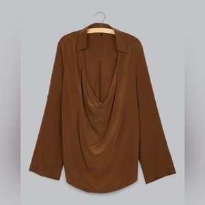 Eileen Fisher SILK CREPE DE CHINE BLOUSE